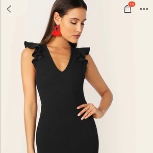 Lace up drill hem dress